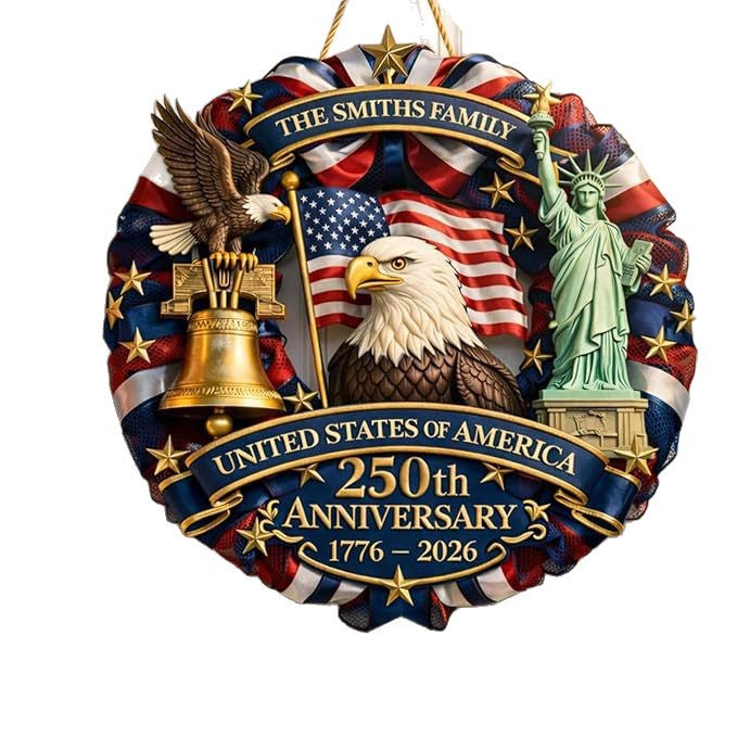 Celebrate America’s 250th – Personalized Patriotic doorplate for Your Home