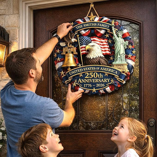 Celebrate America’s 250th – Personalized Patriotic doorplate for Your Home