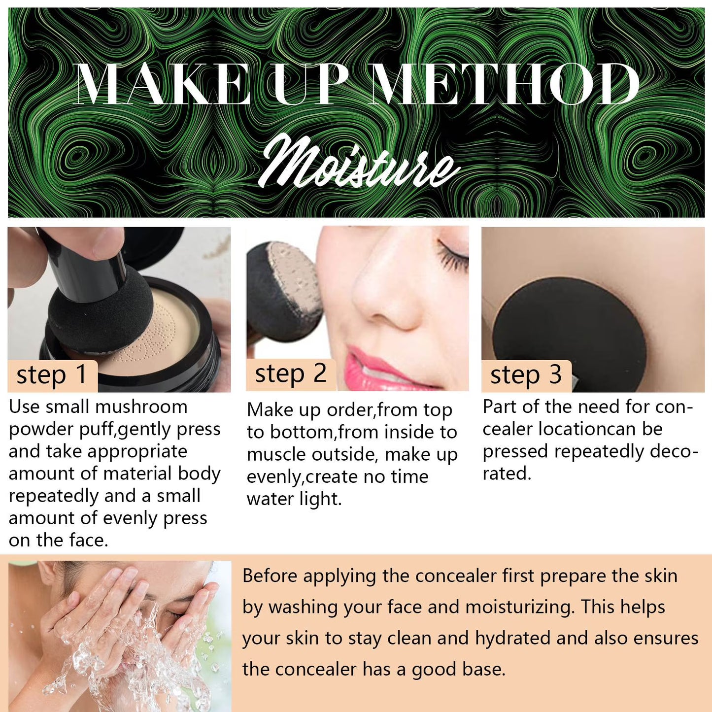 🔥 Limited BOGO Free Deal: Mushroom Head Air Cushion CC Cream – Long Lasting Waterproof High Coverage Matte Foundation✨