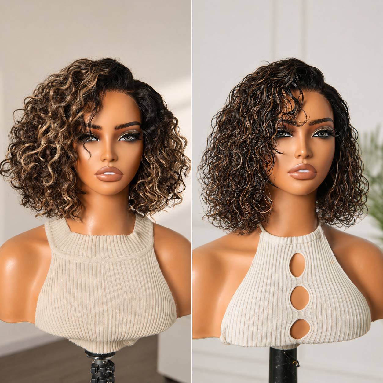 🔥Last Day: 79% OFF🔥Ready-to-Wear Glueless Curly Bob Wig