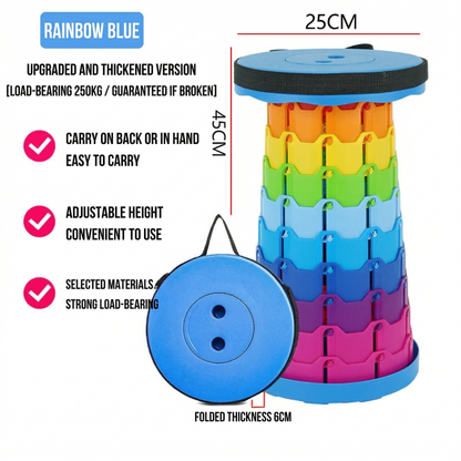 One Pull, One Twist – Adjustable, Sturdy, Go-Anywhere Stool