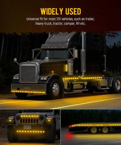 🚨3/4 Inch LED Amber Watermelon Side Marker Light 3rd Gen Design🚨