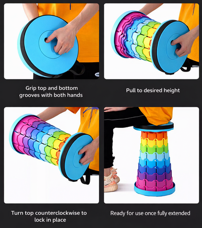 One Pull, One Twist – Adjustable, Sturdy, Go-Anywhere Stool