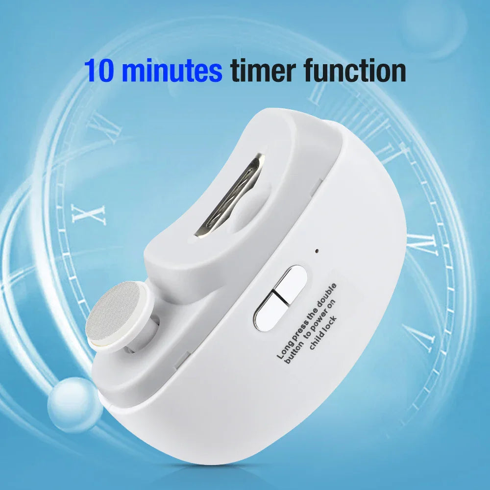 Electric Nail Clipper & Polisher with LED Light