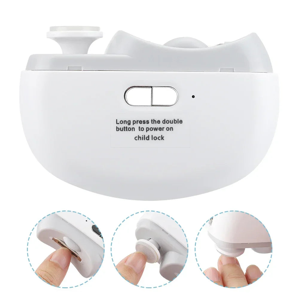 Electric Nail Clipper & Polisher with LED Light