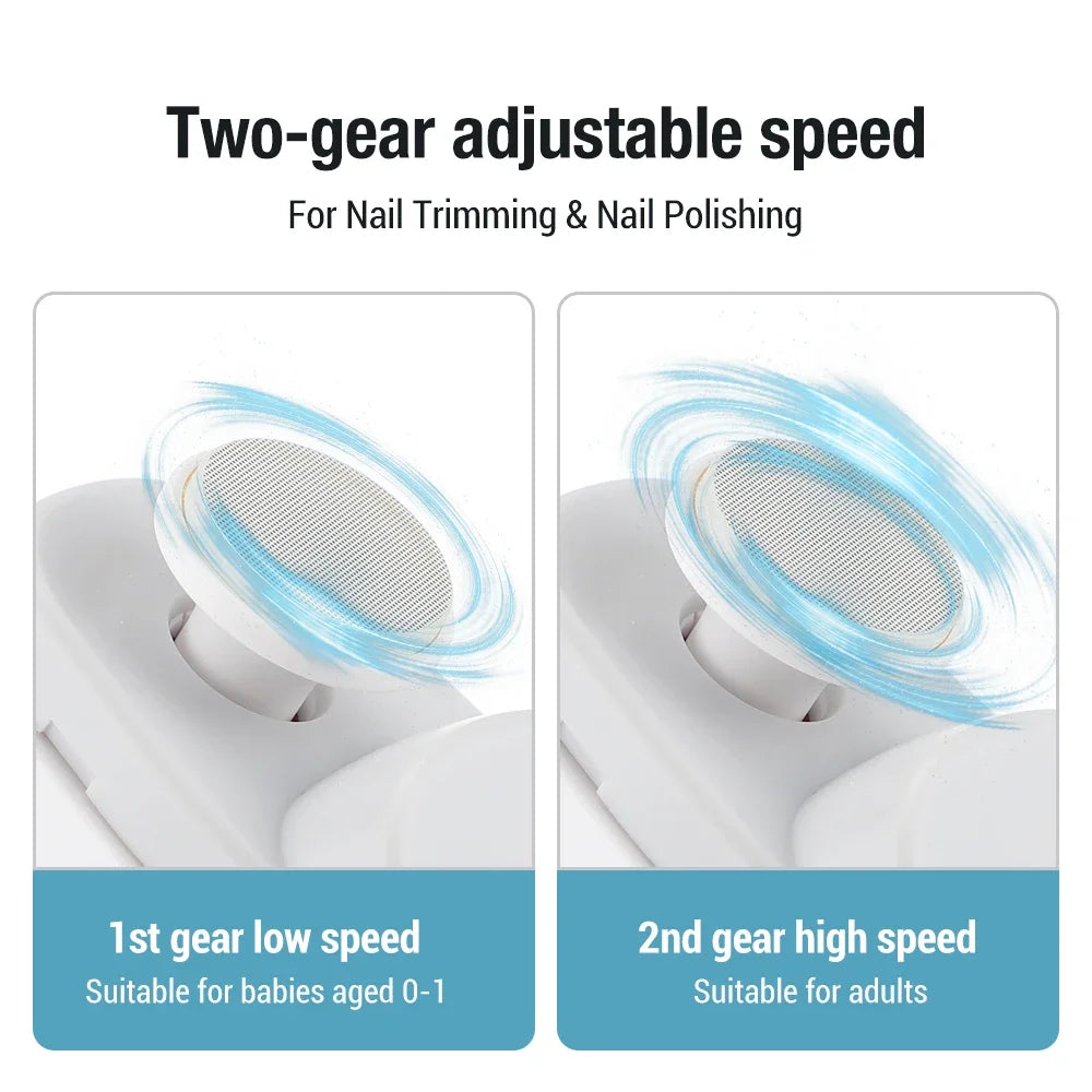 Electric Nail Clipper & Polisher with LED Light