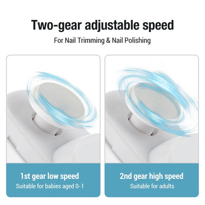 Electric Nail Clipper & Polisher with LED Light