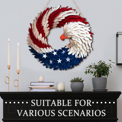 🔥Handmade U.S Eagle 250th Anniversary Patriotic Wreath💖Not for Decoration, Made for Remembrance