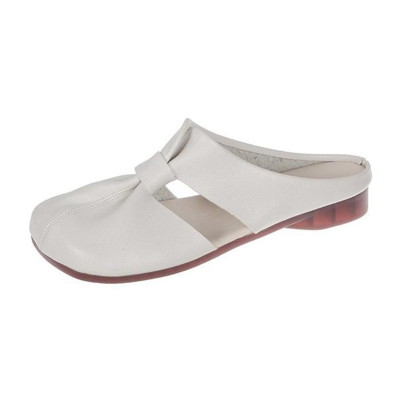 Plus-size Cut-Out Design Flat Mules