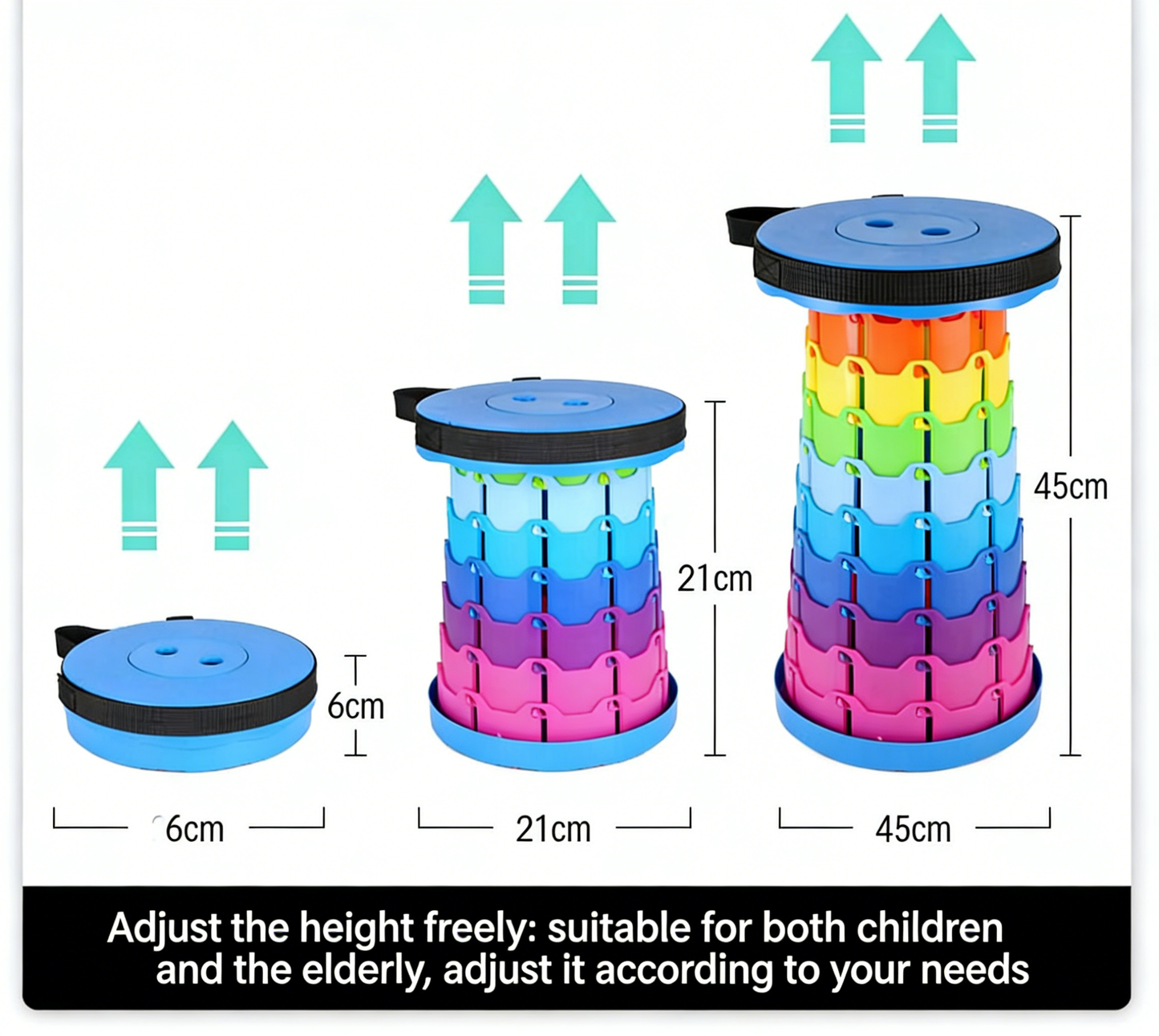 One Pull, One Twist – Adjustable, Sturdy, Go-Anywhere Stool