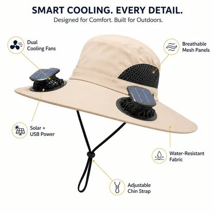 🔥🔥Father's Day Best Sellers ☀️Solar-Powered Outdoor Cooling Fan Hat