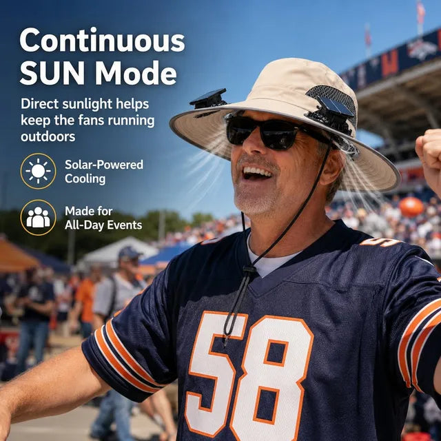 🔥🔥Father's Day Best Sellers ☀️Solar-Powered Outdoor Cooling Fan Hat