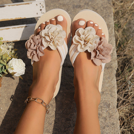 🏖️Summer Specials🌴Women's Non-Slip Beach Sandals with Floral Details